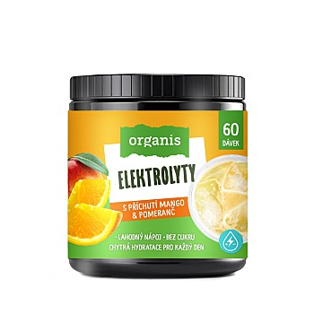 ORGANIS Elektrolyty mango a pomeranč 314 g (Iontové nápoje)