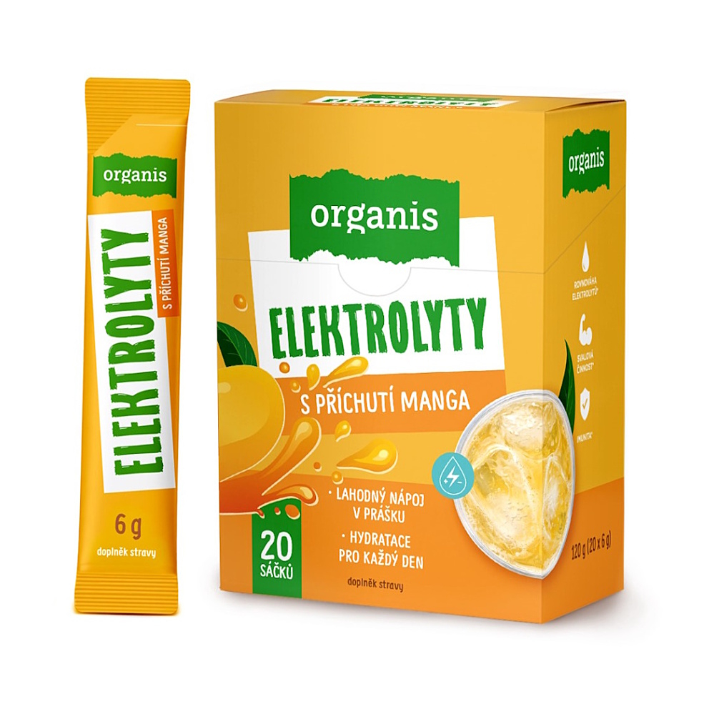ORGANIS Elektrolyty mango sticks 20 x 6 g