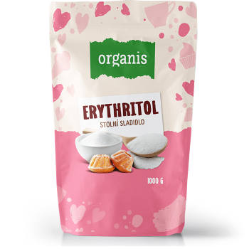 ORGANIS Erythritol 1000 g (Sypká sladidla) - Nízkosacharidové (Low Carb), Hladká