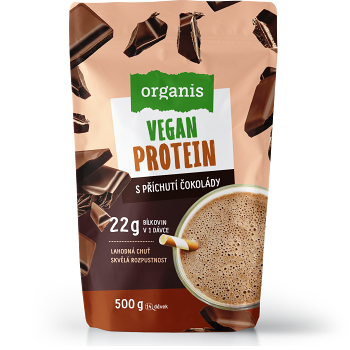 ORGANIS Veganský protein čokoláda 500 g (Proteinové nápoje)