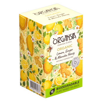 ORGANSIA Lemon ginger & Manuka honey ovocno-bylinný čaj BIO 18 sáčků (Bio čaj)