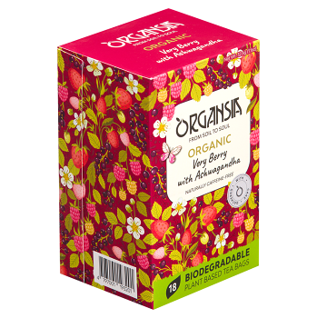 ORGANSIA Very berry with ashwagandha ovocno-bylinný čaj BIO 18 sáčků (Bio čaj) - BIO