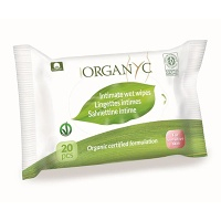 ORGANYC Vlhčené ubrousky pro intimní hygienu 20 kusů