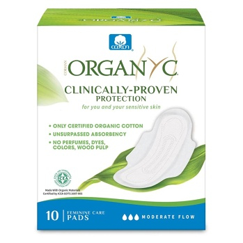 ORGANYC Denní vložky s křidélky Moderate 10 kusů (Přírodní menstruační vložky) - Přírodní