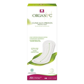 ORGANYC Slipové vložky Maxi 20 kusů (Přírodní menstruační vložky) - Slipové, Přírodní