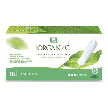 ORGANYC Tampony Super 16 kusů (Přírodní menstruační tampóny) - Super, Přírodní