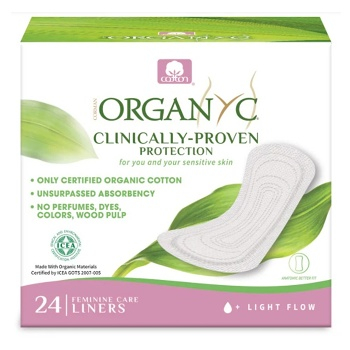 ORGANYC Slipové vložky Light 24 kusů (Přírodní menstruační vložky) - Mini, Slipové, Přírodní