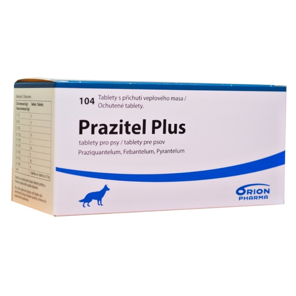 E-shop ORION PHARMA Prazitel Plus tablety pro psy s vepřovou příchutí 104 ks