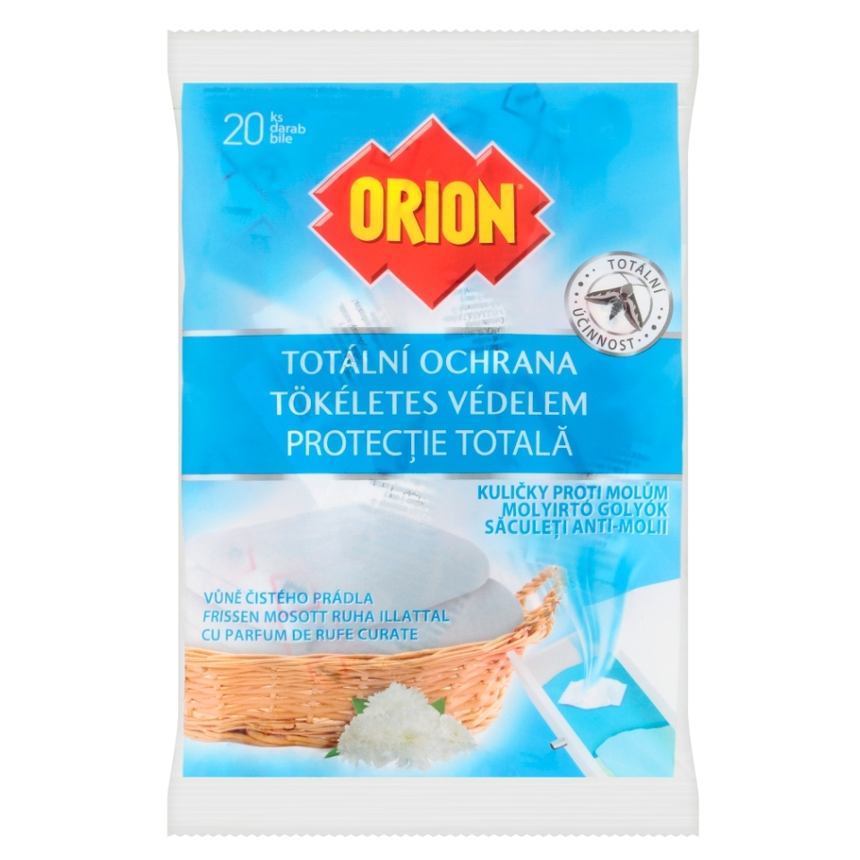 ﻿ORION Totální ochrana kuličky proti molům vůně čistého prádla 20 kusů