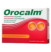 OROCALM Med a pomeranč 3mg 20 pastilek