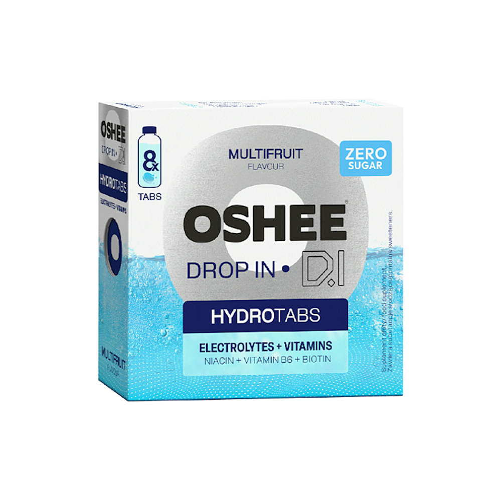 OSHEE Drop in hydro tabs zero elektrolyty multifruit 8 tablet