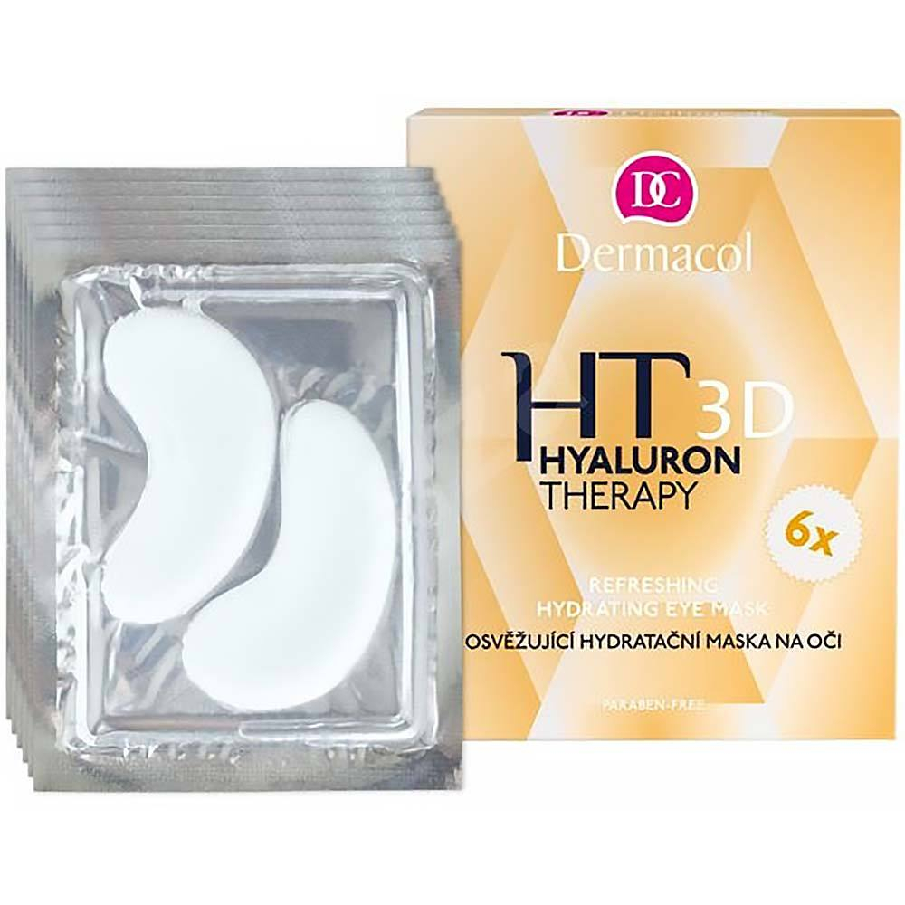 Levně DERMACOL 3D Hyaluron Therapy Osvěžující hydratační maska na oči 6 x 6 g
