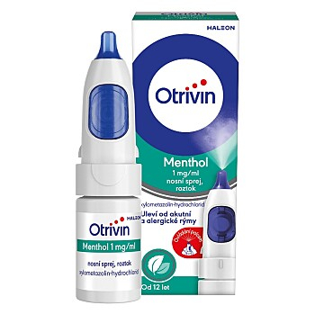OTRIVIN Menthol 1mg/ml nosní sprej 10mI (Na uvolnění dutin) - Jednosložkové
