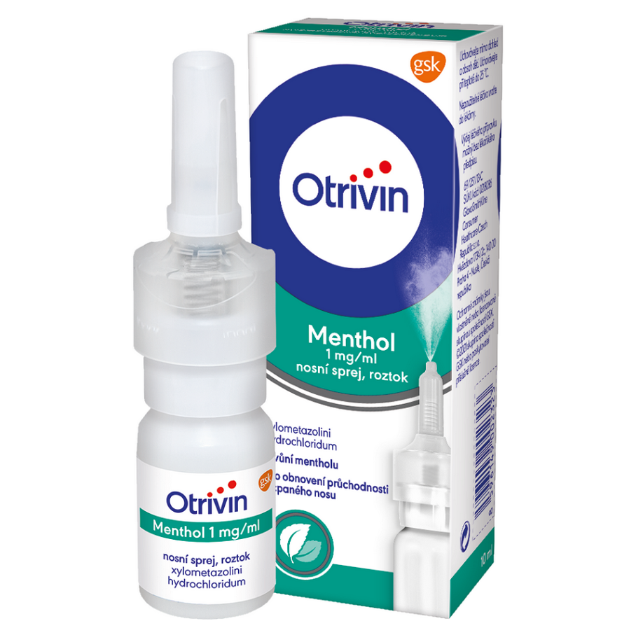 OTRIVIN Menthol 1mg/ml nosní sprej s dávkovačem 10 ml
