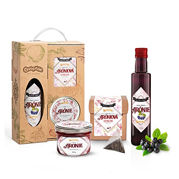 OVOCŇÁK Dárková aroniová sada 3 kusy (Dárková balení potravin) - Vícesložkové, Sladké, Přírodní