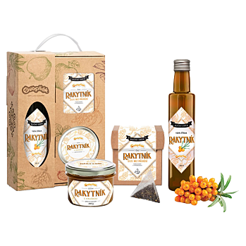 OVOCŇÁK Dárková rakytníková sada 3 kusy (Dárková balení potravin) - Vícesložkové, Sladké, Přírodní