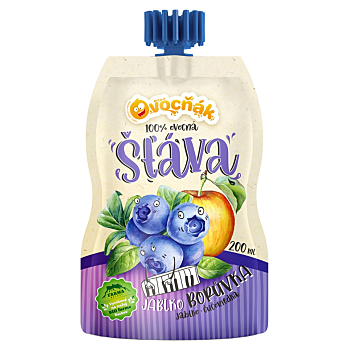 OVOCŇÁK Mošt jablko a borůvka 200 ml (Džusy, mošty, smoothies) - Přírodní