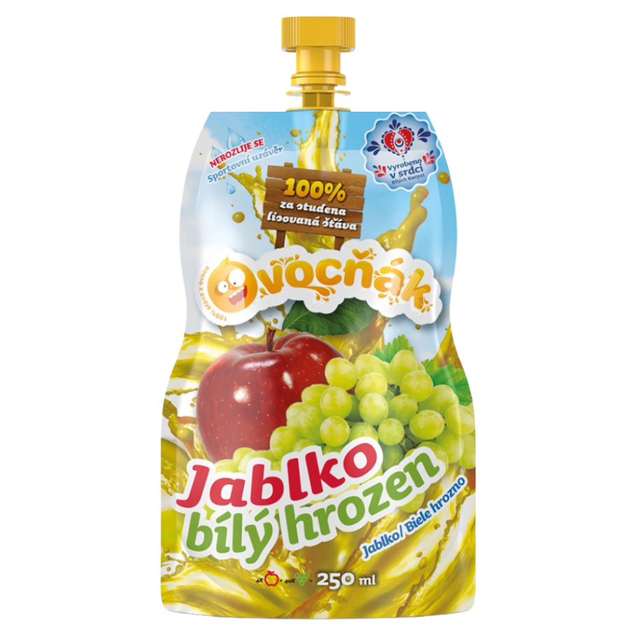 OVOCŇÁK Mošt jablko a bílý hrozen 250 ml