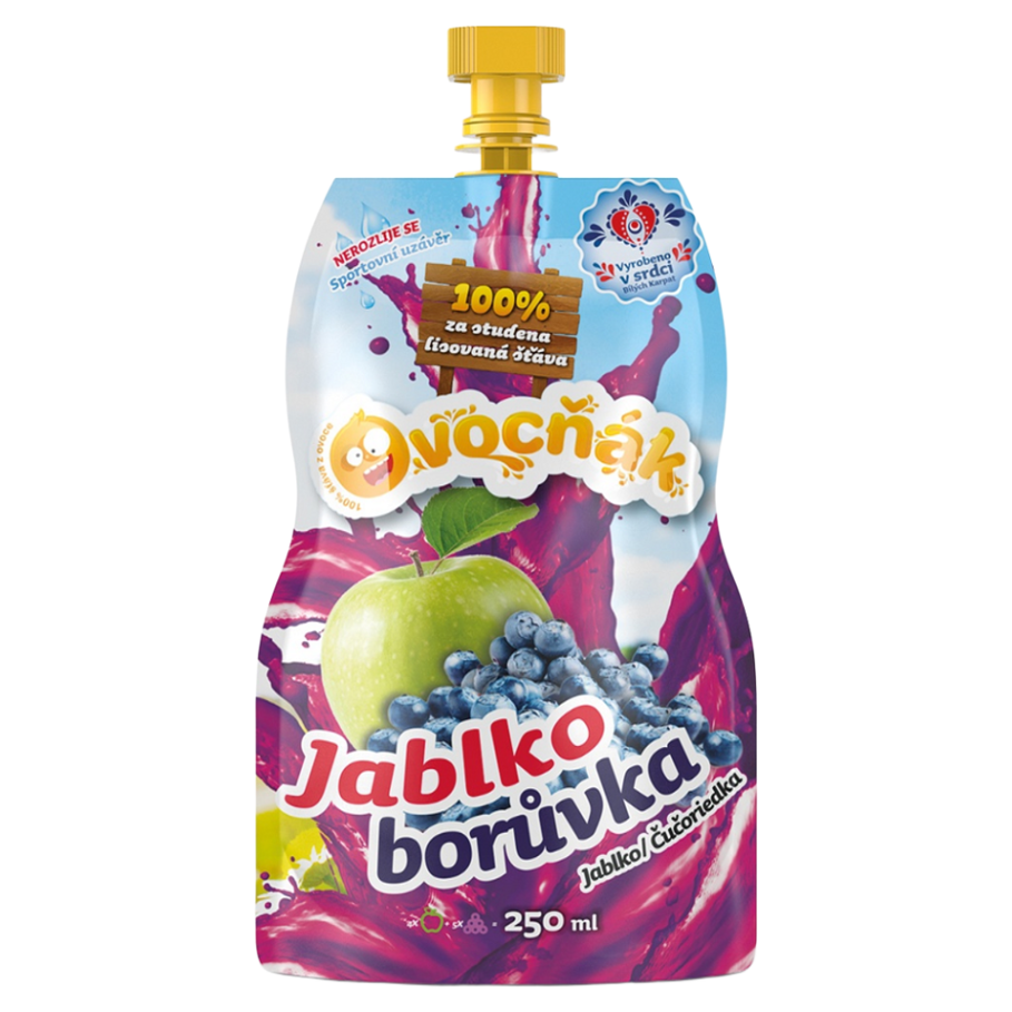 OVOCŇÁK Mošt jablko a borůvka 250 ml