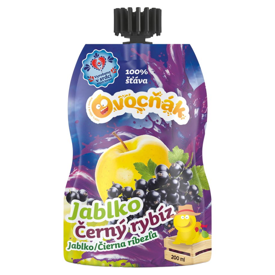 OVOCŇÁK Mošt jablko a černý rybíz 200 ml
