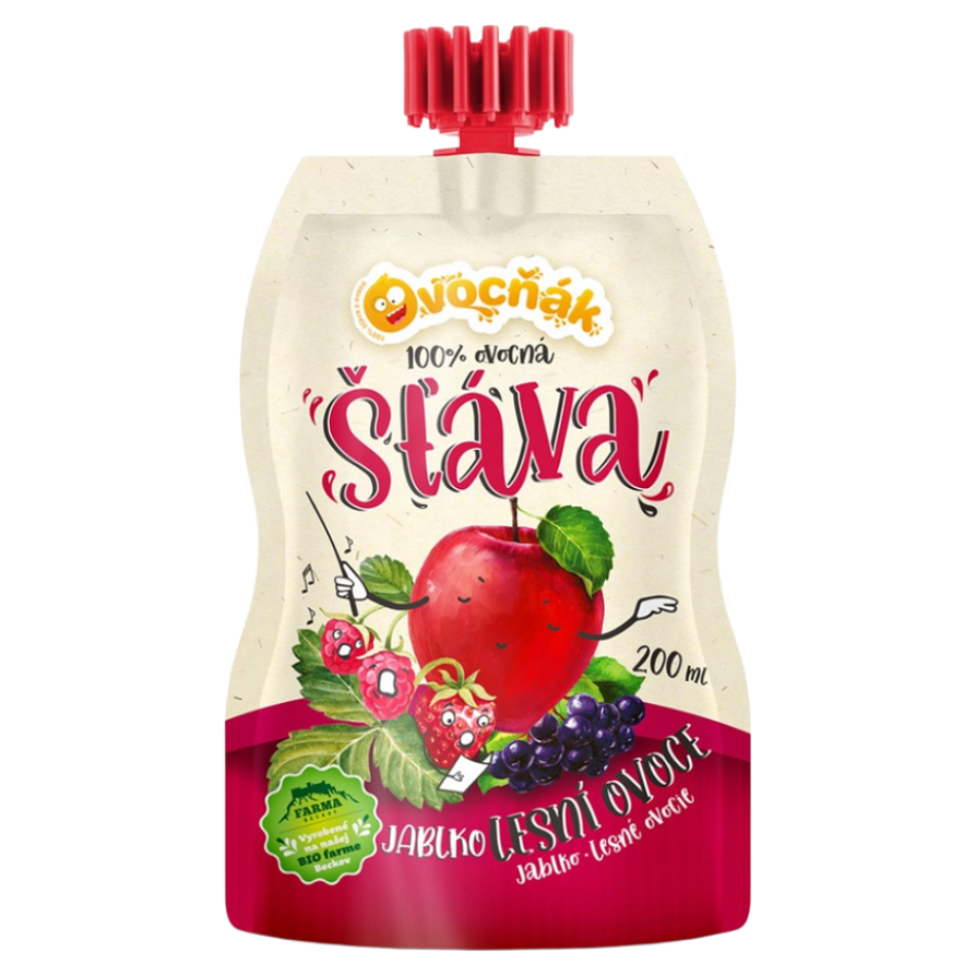 OVOCŇÁK Mošt jablko a lesní ovoce 200 ml