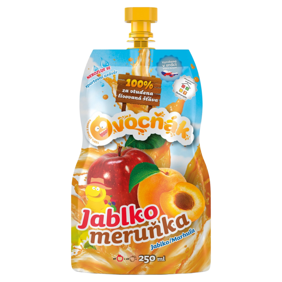 OVOCŇÁK Mošt jablko a meruňka 250 ml