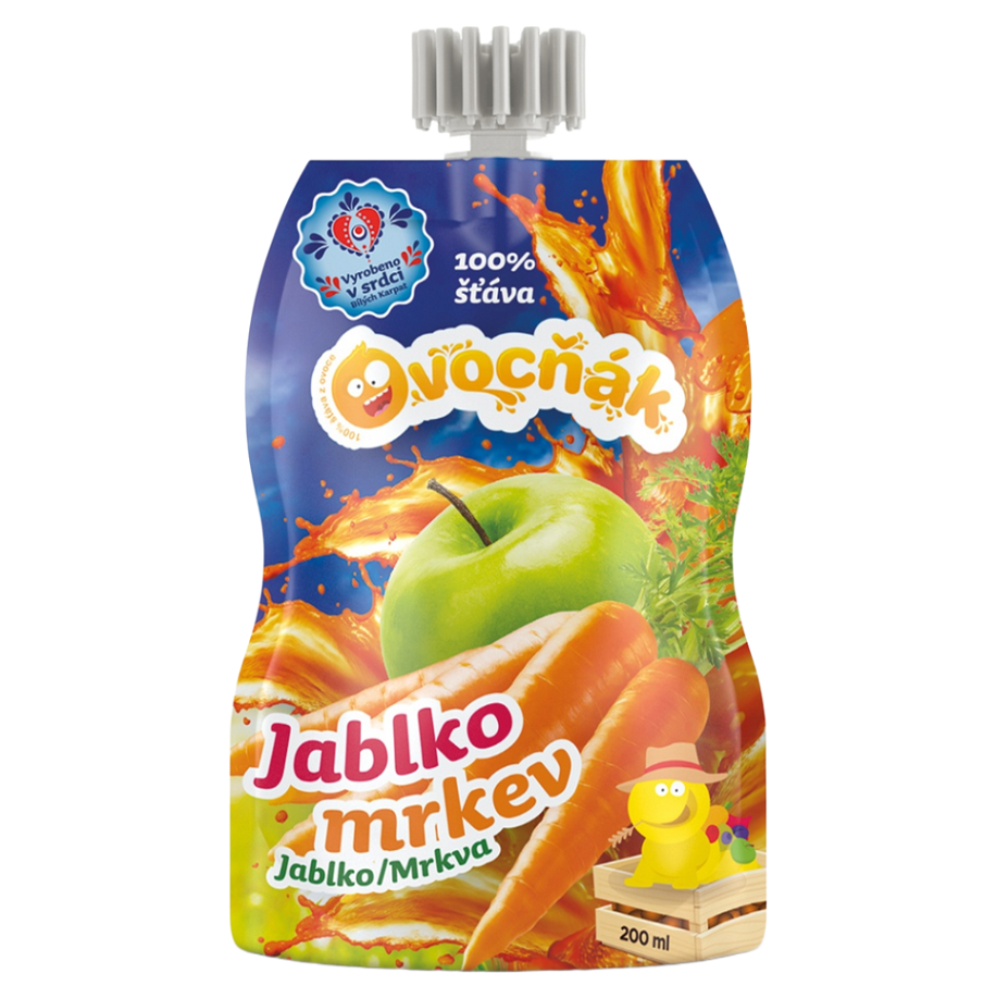 OVOCŇÁK Mošt jablko a mrkev 200 ml