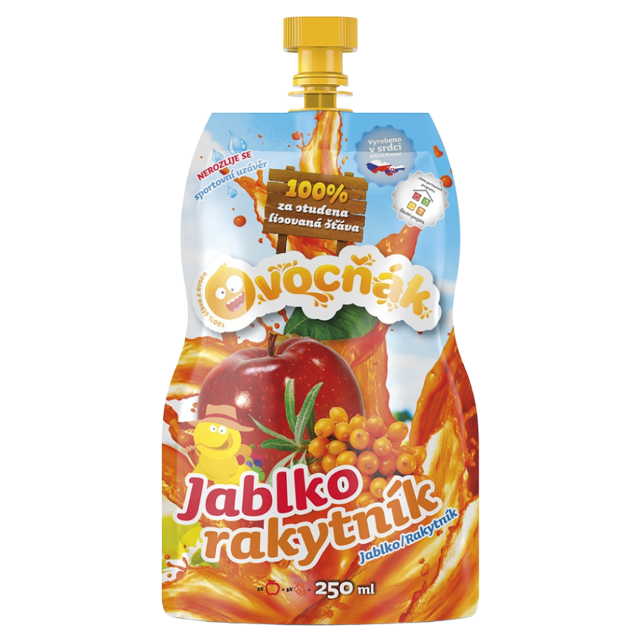 OVOCŇÁK Mošt jablko a rakytník 250 ml