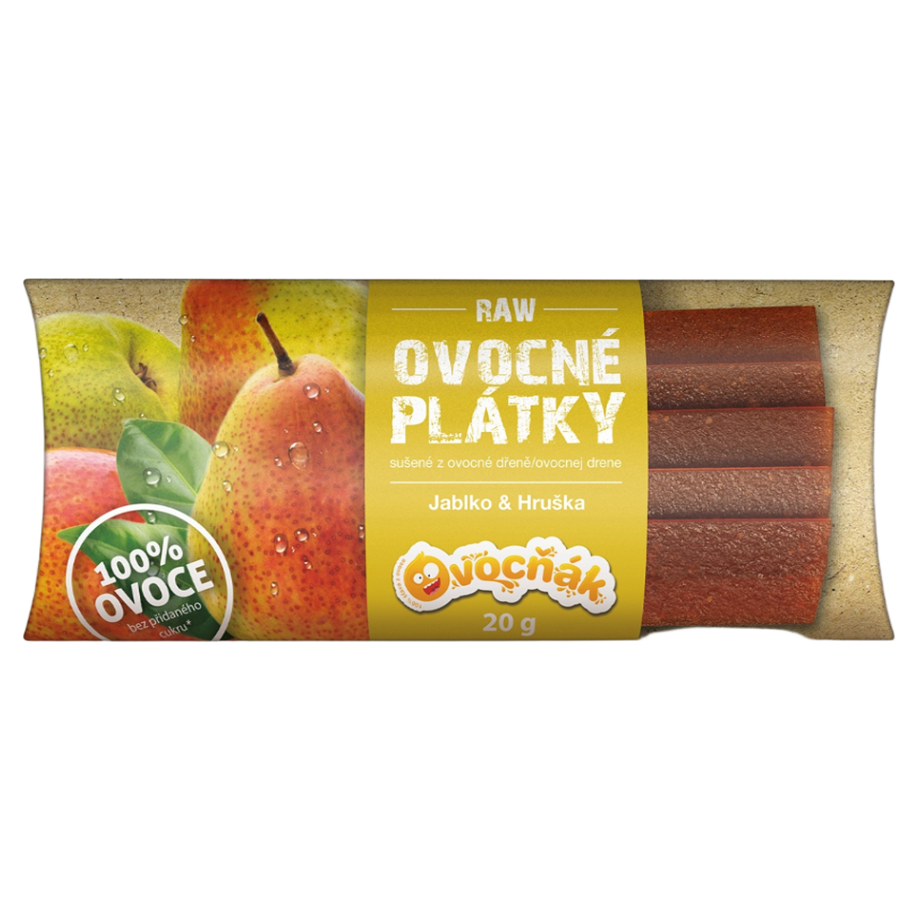 OVOCŇÁK Ovocné plátky jablko a hruška 20 g