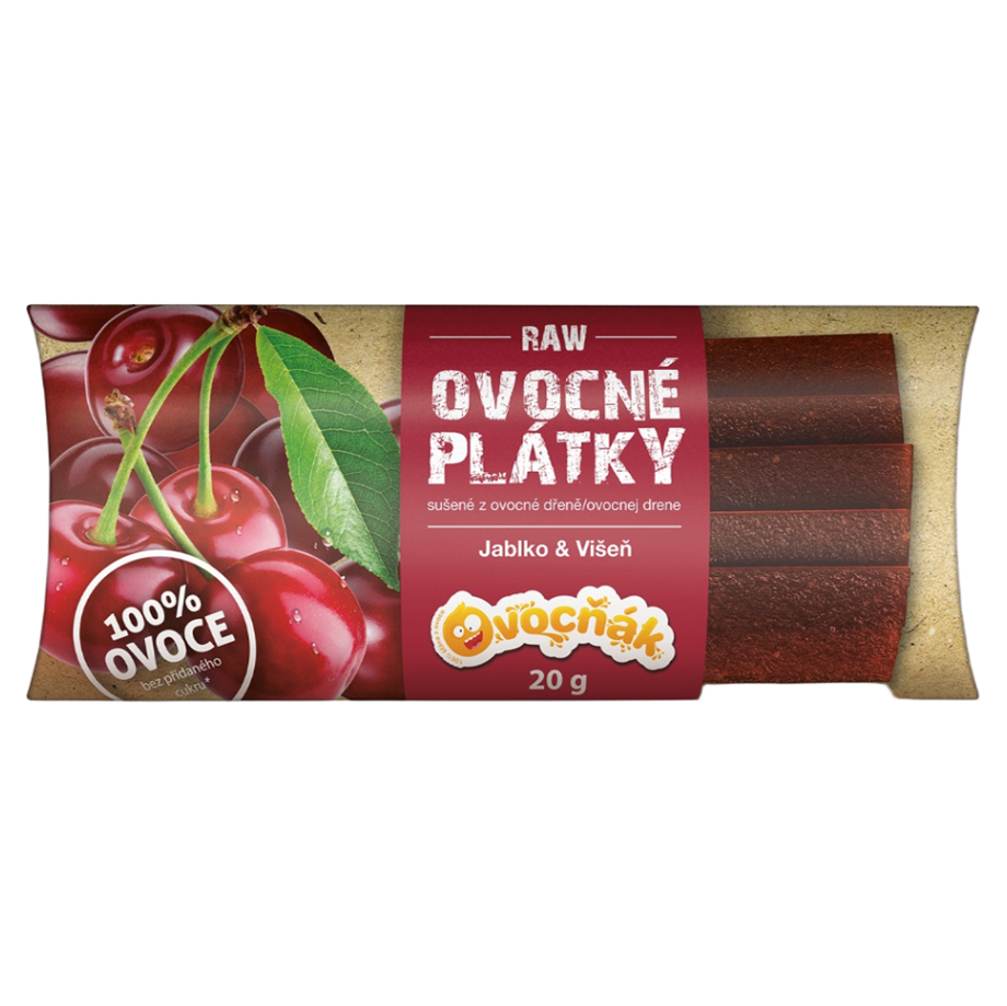 OVOCŇÁK Ovocné plátky jablko a višeň 20 g