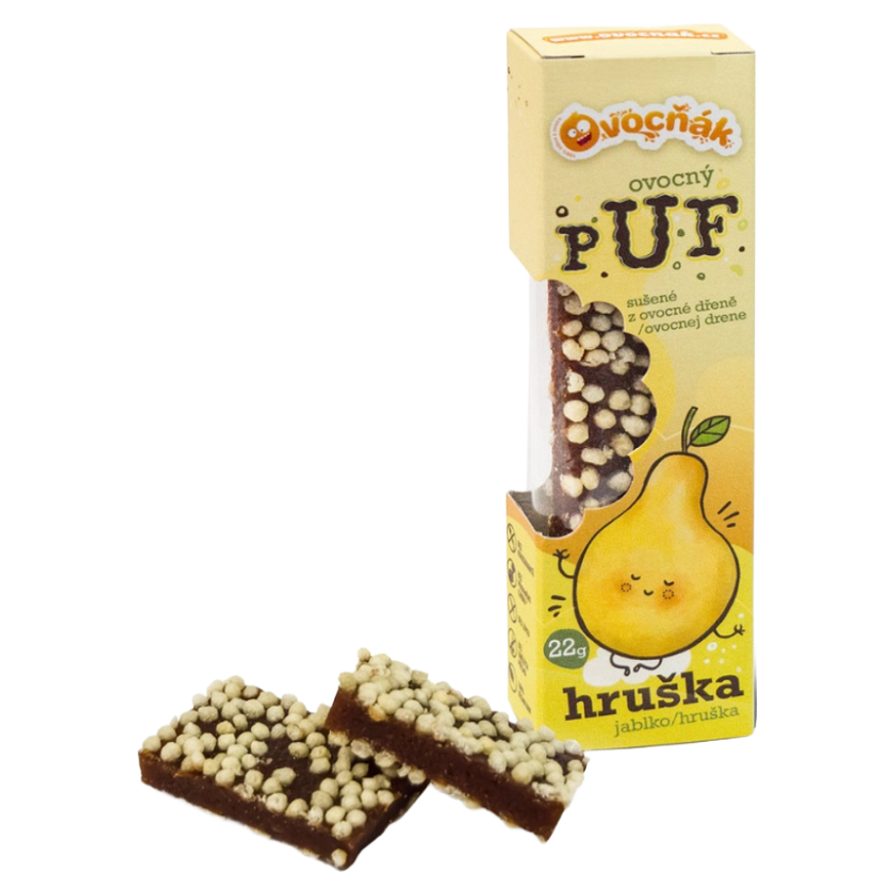 OVOCŇÁK Ovocné puf plátky jablko a hruška 22 g