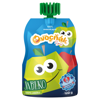OVOCŇÁK Pyré jablko 120 g (Ovocné přesnídávky)