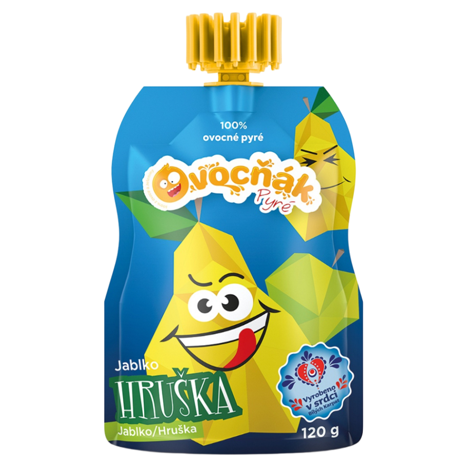 OVOCŇÁK Pyré jablko a hruška 120 g