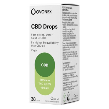 OVONEX AquaHEMP CBD 100 kapky 50 ml (CBD a CBG oleje) - Vícesložkové