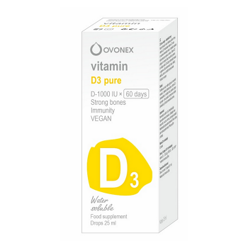 OVONEX Vitamín D3 pure kapky 25 ml, expirace (Vitamín D) - Jednosložkové