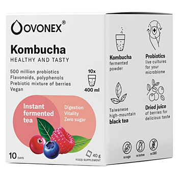 OVONEX Kombucha 10 x 4 g (Probiotika a laktobacily) - Přírodní, Vícesložkové