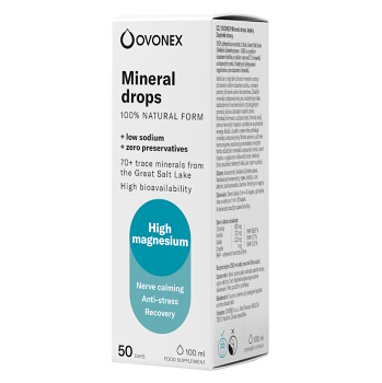 OVONEX Mineral drops 100% natural form 100 ml (Na energii, při únavě) - Vícesložkové