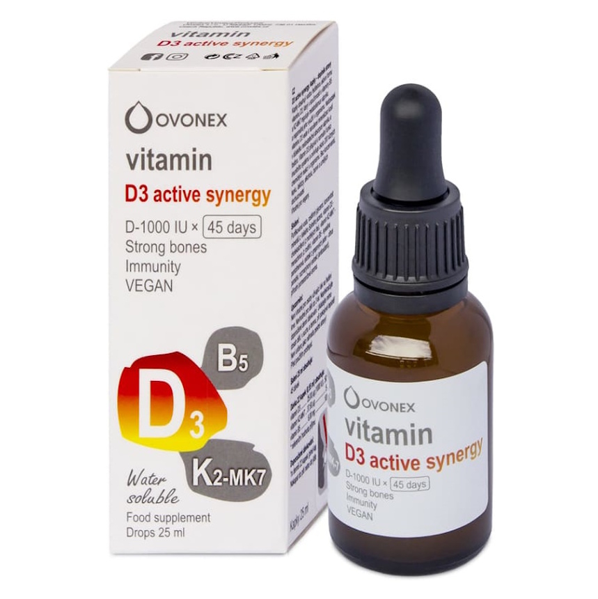 Levně OVONEX Vitamín D3 1000 IU active synergy 25 ml