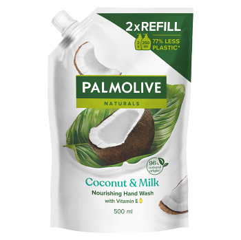 PALMOLIVE Naturals Tekuté mýdlo náhradní náplň Coconut & Milk  500 ml (Náplně tekutého mýdla)