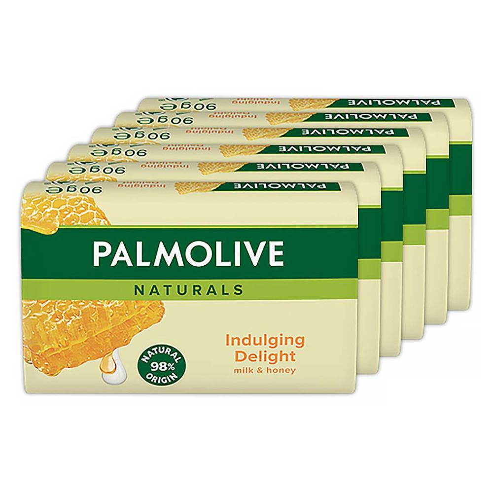 Levně PALMOLIVE Naturals Milk & Honey Mýdlo 6x 90 g
