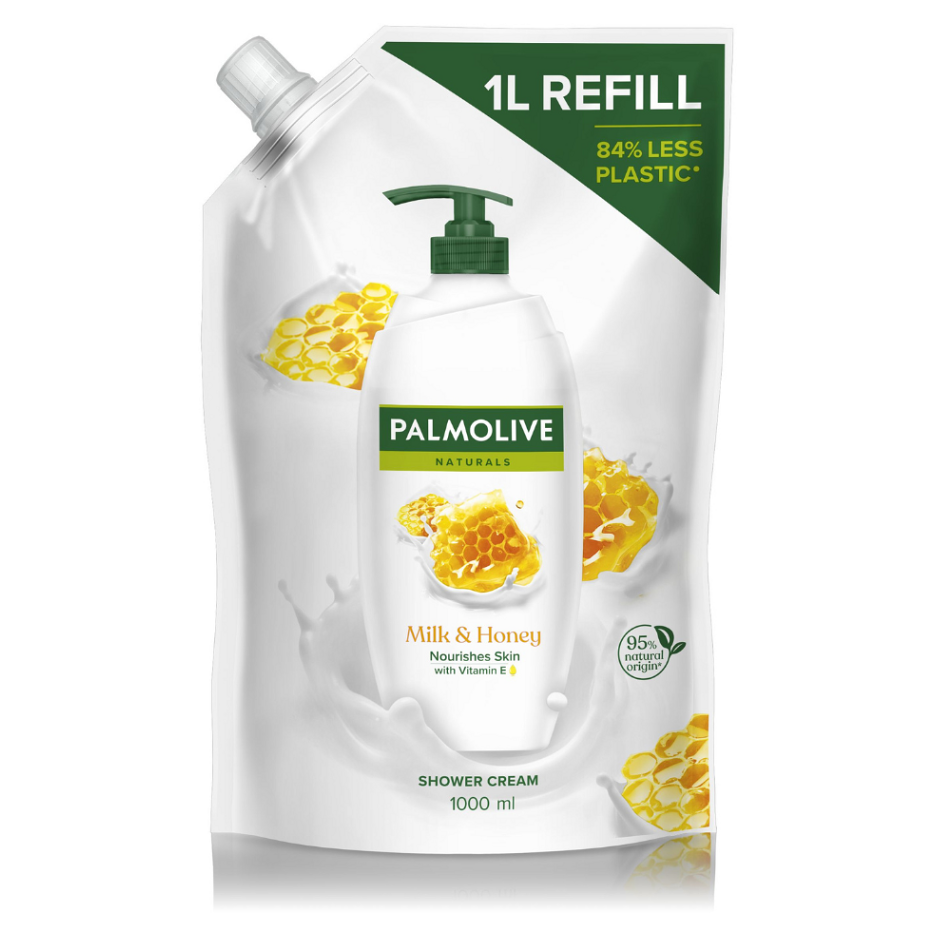 PALMOLIVE Naturals Milk & Honey sprchový gel náhradní náplň 1000 ml