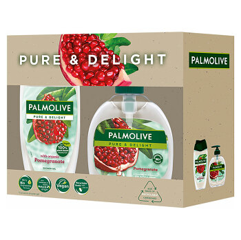PALMOLIVE Pure & Delight Pomegranate Sprchový gel 250ml + tekuté mýdlo 300ml Dárkový set
