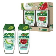 PALMOLIVE Pure & Delight Shower Gels Sprchový gel Coconut 250 ml + Sprchový gel Pomegranate 250 ml Dárková sada