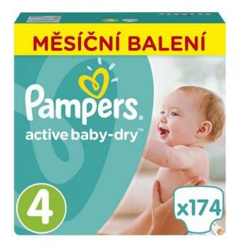 PAMPERS Active Baby-Dry 4 MAXI 8-14 kg 174 kusů