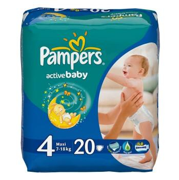 PAMPERS Active baby 4 maxi 7-18 kg 20 kusů (Plenky 4 (7 - 18 kg))
