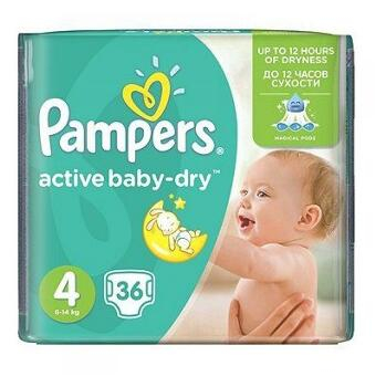 PAMPERS Active Baby-Dry 4 MAXI 8-14 kg 36 kusů