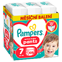 PAMPERS Active baby 7 plenkové kalhotky15+ kg 108 kusů