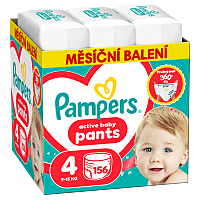 PAMPERS Active baby 4 plenkové kalhotky 9-15 kg 156 kusů