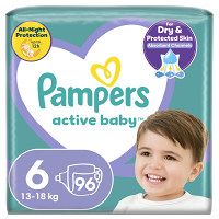 PAMPERS  Active baby plenky velikost 6 pro 13 - 18 kg 96 ks