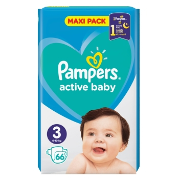 PAMPERS Active Baby Vel.3 Dětské pleny 6-10kg  66 ks